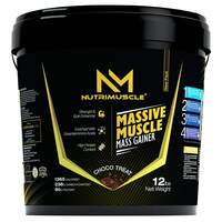 Nutrimuscle Massive Muscle Mass Gainer - 12 Lbs - 5.44 Kgs - Choco Treat Flavour 
