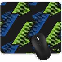 tizum Mouse Pad/Computer Mouse Mat with Anti-Slip Rubber Base | Smooth Mouse Control | Spill-Resistant Surface for Laptop, Notebook, MacBook, Gaming, Laser/Optical Mouse, 9.4”x 7.9”, Green & Blue