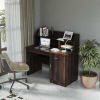 Wakefit Study Table |1 Year Warranty| Study Table for Students, Computer Table for Home, Study Table for Adults, Office Table, Desks with 5 Shelves (Neptune, Dark Walnut Brown)