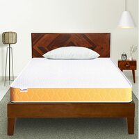 SleepX Dual Comfort Mattress 5 inch Single Bed Size, High Density (HD) Foam- Medium Soft & Hard (Orange, 72x36x5 Inches)