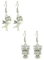 Amazon Sample @99 Kinza Oxidised Silver Charms Earrings Combo For Girls And Women