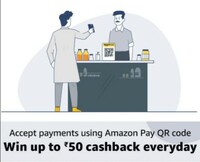 Accept payments of Min 30rs or more using Amazon Pay QR code Win up to 50rs cashback (Assured 3rs/5rs) everyday. [User Specific, check your accounts] 