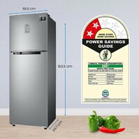 Samsung 256 L 2 Star Convertible, Digital Inverter Frost Free Double Door Refrigerator (RT30C3742S9/HL, Silver, Refined Inox)
