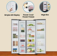 SAMSUNG 653 L Frost Free Side by Side Refrigerator with Smart Conversion 5In1 andWiFi Embedded  (Refined Inox, RS76CG8003S9HL)