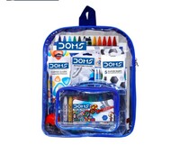 Doms Smart Stationery Kit (12 pcs in KIT) with Transparent Zipper Bag