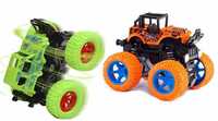 Khasala Brothers Mini Monster Truck Pull Back Cars Toys, 360 Degree Stunt car Friction Powered Cars Push go Truck for Toddlers Kids Gift ( Pack of 1 Car ) ( Multicolor )