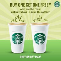 Starbucks Rupay Credit Card UPI Offer : 100% Cashback upto ₹1000 + Buy 1 Get 1 Free Only today