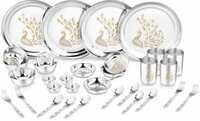 Stainless Steel Peacock Dinner Set [ Pack of 32]