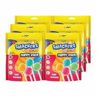 LuvIt. Smackers Fruit Flavoured Lollipops | Surprise Toy For Kids | Big Stick Lollipops | Pack of 6-96g Each