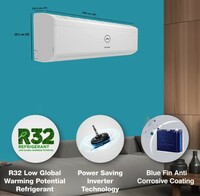 Godrej 2 Ton 3 Star, 5-In-1 Convertible Cooling, Inverter Split AC (Copper, I-Sense Technology, 2023 Model, AC 2T EI 24IINV3R32-WWA Split, White)