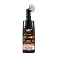 WOW Skin Science Brightening Vitamin C Foaming Face Wash | Built in Brush for Deep Cleansing | All Skin Type | Glowing Bright Skin | Paraben & Sulphates Free | Face Wash for Women & Men | 100ml + 50ml = 150ml