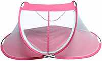 Febox Foldable Kids Mosquito Net with Base Cloth - Mosquito Repellent (Pink, Suitable for: 1 to 6 Years) (1778.0mm L X 762.0mm W) 