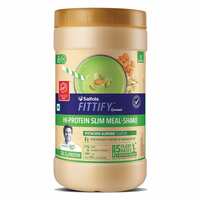 Saffola FITTIFY Hi-Protein Slim Meal Shake | Supports Weight Loss | Meal Replacement Shake for Men and Women |with 5 Superfoods | Pistachio Almond | 420 Gm | Single Pack |20.3 Gm Protein/Serving