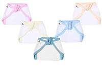 Sunbaby Premium Cotton Softcare Hosiery Cloth Reusable Wide Padded Baby Nappy/Langot Colored Strings Age -0 to 3 Months(Pack of 5)