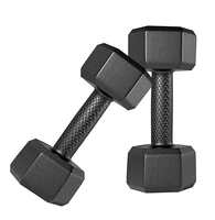 SPIRO PVC (Round/Hex) Dumbbells (1 Kg. X 2 = 2 Kg) 