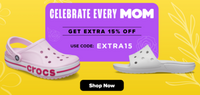 Crocs Celebrate Every Mom- Get Extra 15% Off on Crocs