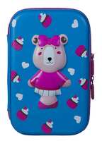 Ofsign Cute Teddy Bear Art Pencil Pouch for School Girls,Birthday Gifts, Pencil Case for Boys (Blue)