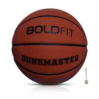 Boldfit Basketball Size 7 Professional Basket Ball for Indoor-Outdoor Training Basketball for Players Basketball with Free Air Needle Best Basketball Match Ball for Kids, Men Dunkmaster No 7, Brown