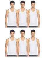 LUX VENUS Men's Cotton Vest (Pack of 6) on selected sizes