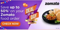 Flat Rs.100 Instant Discount +  Rs.100 Cashback on Min. 499rs orders at Zomato using AU Debit Card. 
