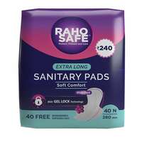 Raho Safe Extra Long Scented Sanitary Pads with Soft Wings - Pack of 40 Count| Leak Proof | Ultimate Absorbency with Biodegradable Disposable Bags |