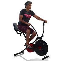 Lifelong LLFCN18 Steel Exercise Air Bike with Moving Handles & Back Support, Black