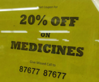 Netmeds offline stores 20% off coupon no min Purchase 