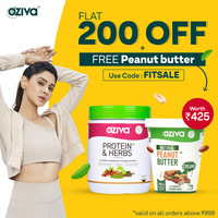 Oziva - FLAT ₹200 OFF + Free peanut butter worth ₹425 on order above ₹999