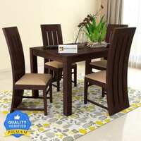 Kendalwood Furniture Premium Dining Room Furniture Wooden Dining Table with 4 Chairs Solid Wood 4 Seater Dining Set