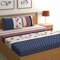 CG Homes 160 TC Cotton Double Printed Flat Bedsheet  