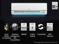 LG AI Convertible (6-in-1) Dual Inverter 5 Star 1 Ton Split AC at ₹10,000 Discount!