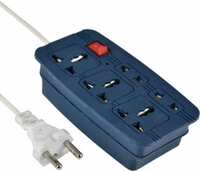 ACUTAS Compact Easy Hilux 5 Socket Plug extension Cord board mini strip 5 Socket ,Extension Board 5 Socket Extension Boards  (Blue, 2 m)