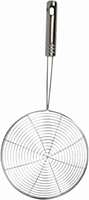 Fun Homes Multiuses Stainless Steel Deep Fry Jhara Skimmer Puri Strainer with Handle, 16cm (Silver), Standard, 49FH035