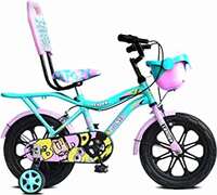 Leader Buddy Kids Cycle 14T with Training Wheels. Apply rs 200 off coupon (SEMI-Assembled) for Boys and Girls Ideal for Age Group 2-5 Years | Frame: 8 Inches (14T, Sea Green_Light Pink). Apply coupon