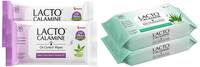 Lacto Calamine Oil Control Face Wipes 60 Count, Pack of 2 & Lacto Calamine Daily Cleansing Face Wipes, Pack of 2 50 Count