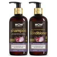 WOW SKIN SCIENCE Red Onion Black Seed Oil Shampoo & Conditioner Kit - 300 ml each