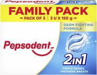 PEPSODENT 2 in 1 | Germ Fighting Formula Toothpaste  (450 g, Pack of 3)