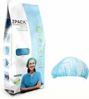 Zpack Disposable Non Woven Bouffant Cap, Head Hair Cover Net (18”, Blue, Pack of 100)