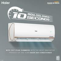 Haier Frost Self-Clean 2023 Model 1.5 Ton 4 Star Split Inverter Intelli Smart, Intelli Convertible 7-in-1, Cooling at Extreme Temperature AC with Wi-fi Connect - White (HS18K-PYFR4BE1-INV/HU18-4BE1-INV, Copper Conden