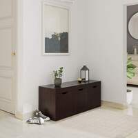 Amazon Brand - Solimo Sauron Engineered Wood 3-Door Shoe Rack (Wenge)