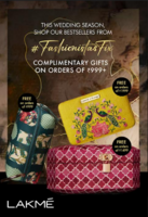 Lakme Fashionistas Fix- Get Complimentary Gifts on Orders Of Rs.999