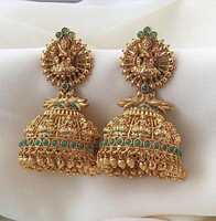 Chigold Partywear, wedding Jhumka Beads Alloy Jhumki Earring 