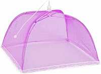 Suzec Food Cover Umbrella Tent Mosquito Protection Mesh Screen Reusable and Collapsible Outdoor Picnic BBQ Food Covers Net for Flies Bugs & Mosquitoes Rs. 99 - Amazon