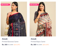 Flat 80% off on Anouk Sarees Starting @384 Rs only