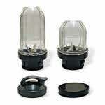 WINDBUZZ Bullet Juicer Jars - Compatible with any Mixer (Free Sipper and Cover Caps) , 350ml & 550ml


