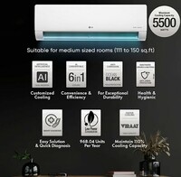 LG 1.5 Ton 3 Star AI DUAL Inverter Split AC (Copper, Super Convertible 6-in-1 Cooling, HD Filter with Anti-Virus Protection, 2023 Model, RS-Q19JNXE, White)