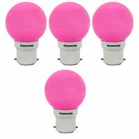 Panasonic 0.5 W B22 LED Pink Night Light Bulb, Pack of 4