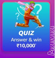Amazon weekly Cricket Mania Quiz Answer And Win Rs.10000