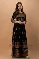 Purshottam Wala Women Fit and Flare Black Dress