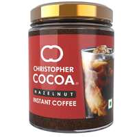 Christopher Cocoa, Hazelnut Instant Coffee Powder, 50g (Instant Coffee Powder, No sugar, Vegan)